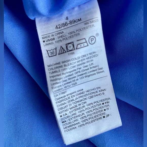 Banana Republic Blue and Purple Floral Contrast Stitch Maxi Dress Size 4 - Picture 8 of 8